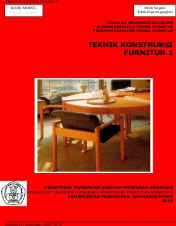 Teknik Konstruksi Furnitur 1 Kelas 11 SMK