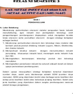 Las Metal Inert Gas atau Las metal Active Gas Kelas 11 SMK